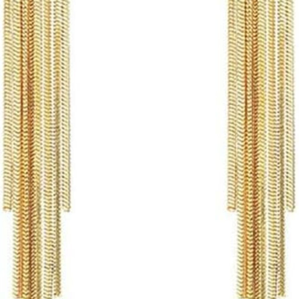 Gold Long Dangle Drop Earrings for Woman,Punk Sleek Metal Chain Tassel Earrings